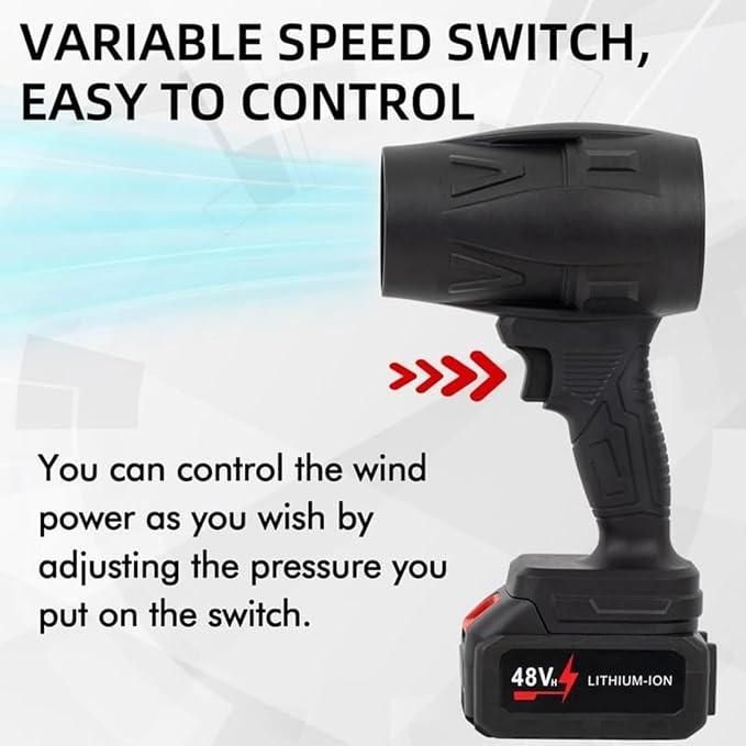 Electric Cordless Leaf Blower 300000RPM Handheld Leaf Blower 2 X 4.0Ah Batteries and Charger Included, Lightweight Leaf Blowers for Patio Cleaning