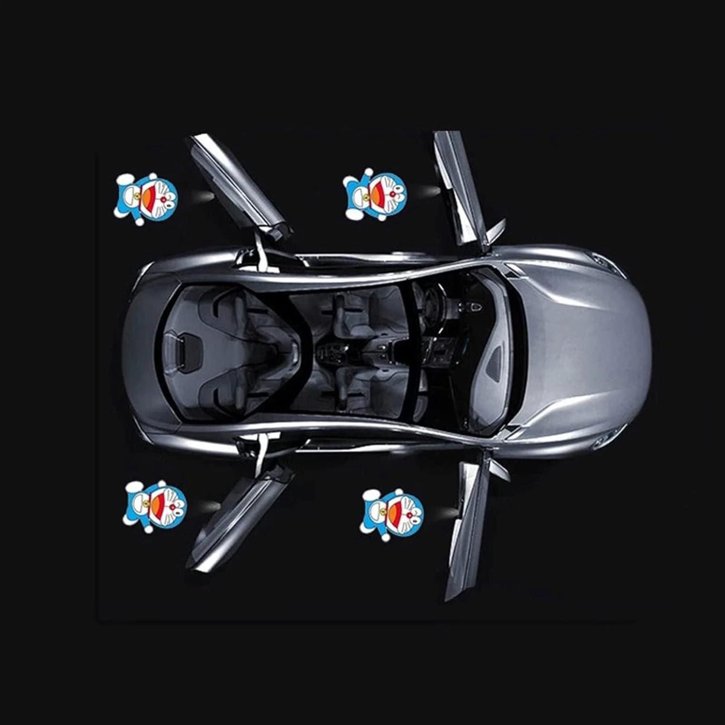 Automaze Wireless Car Welcome Logo Shadow Projector Ghost Lights Kit Set of 2 for All Cars Shadow Light Of Car