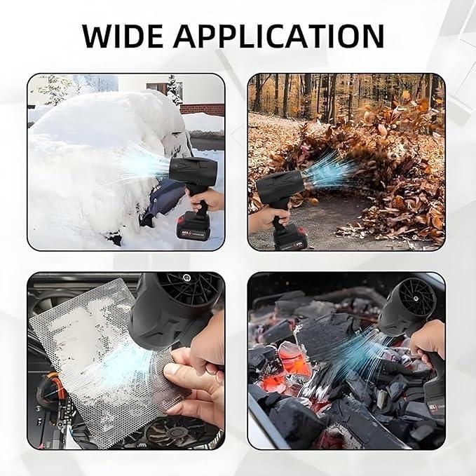 Electric Cordless Leaf Blower 300000RPM Handheld Leaf Blower 2 X 4.0Ah Batteries and Charger Included, Lightweight Leaf Blowers for Patio Cleaning