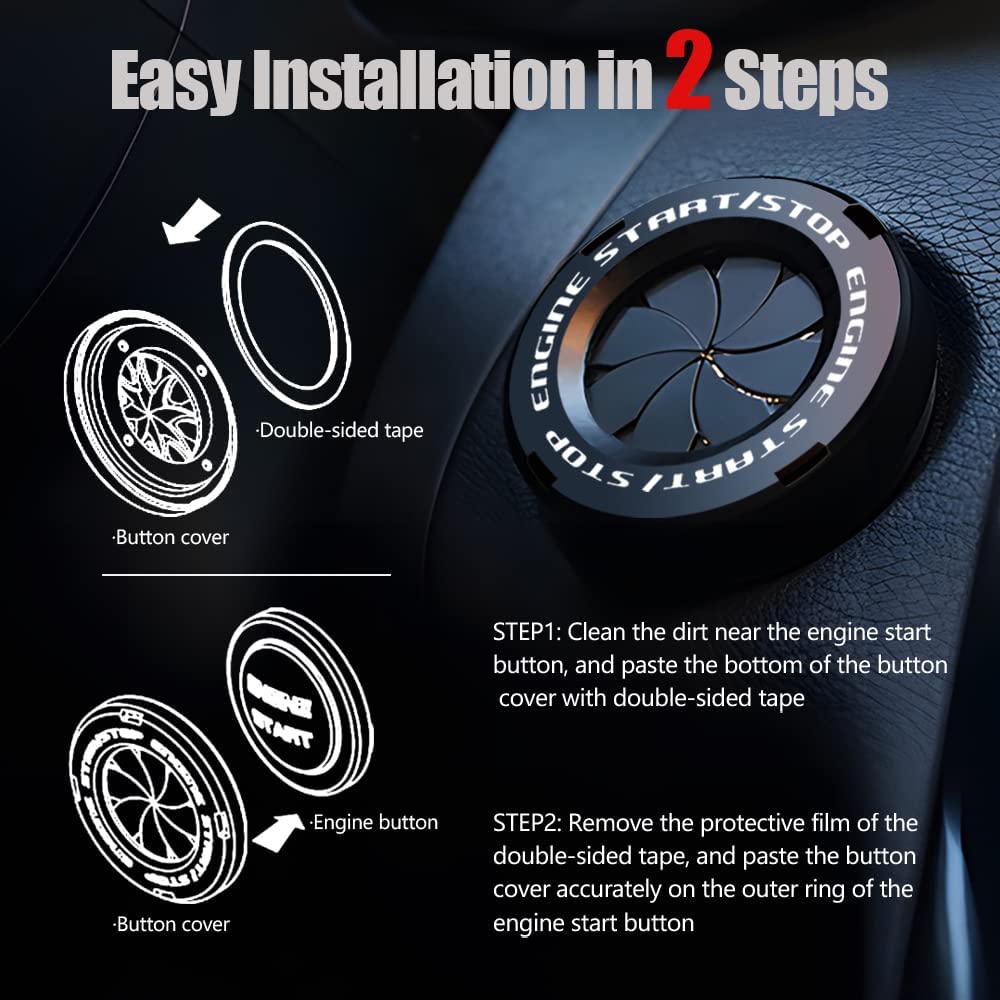 Rotary Push Start Stop Button Cover