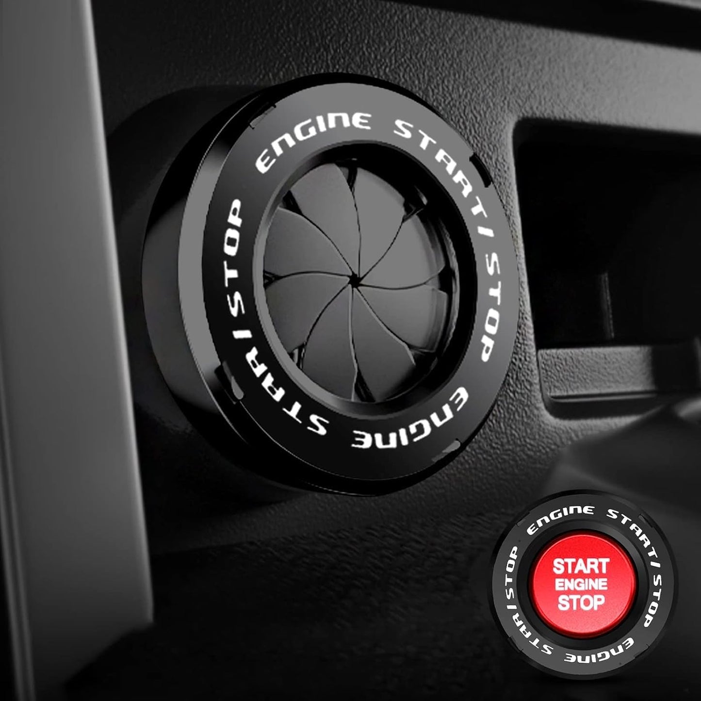 Rotary Push Start Stop Button Cover