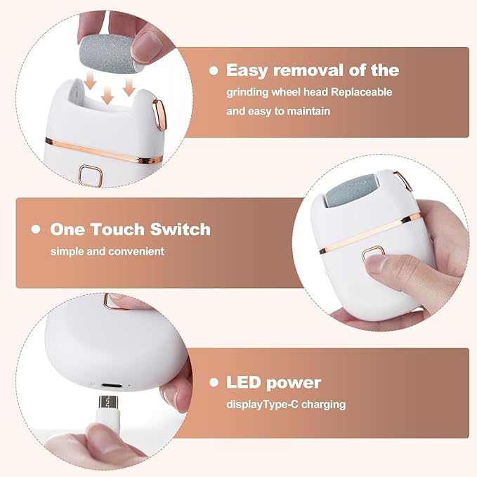 Rechargeable Callus Remover Pedicure Device for Women - Foot Scrubber for Dead Skin (pedicure machine)