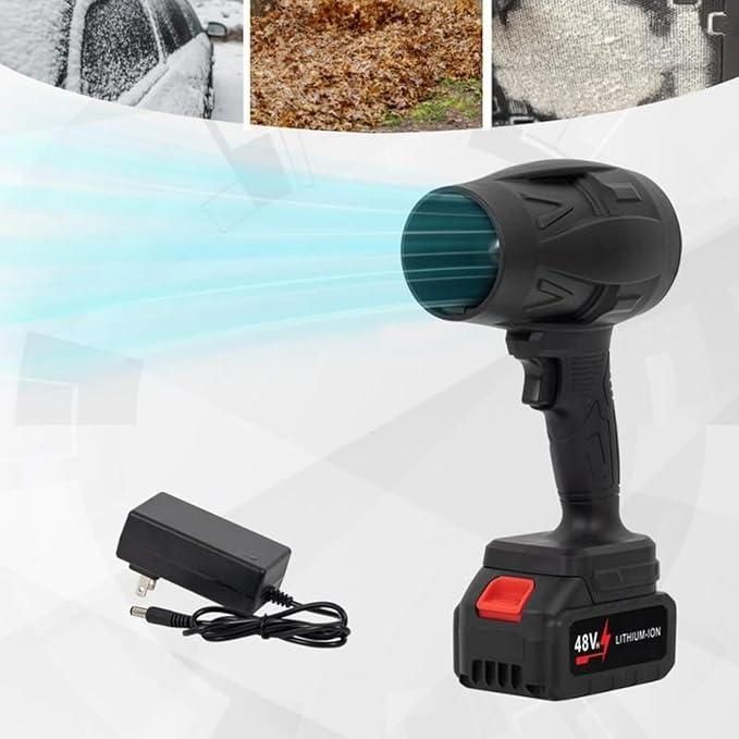 Electric Cordless Leaf Blower 300000RPM Handheld Leaf Blower 2 X 4.0Ah Batteries and Charger Included, Lightweight Leaf Blowers for Patio Cleaning