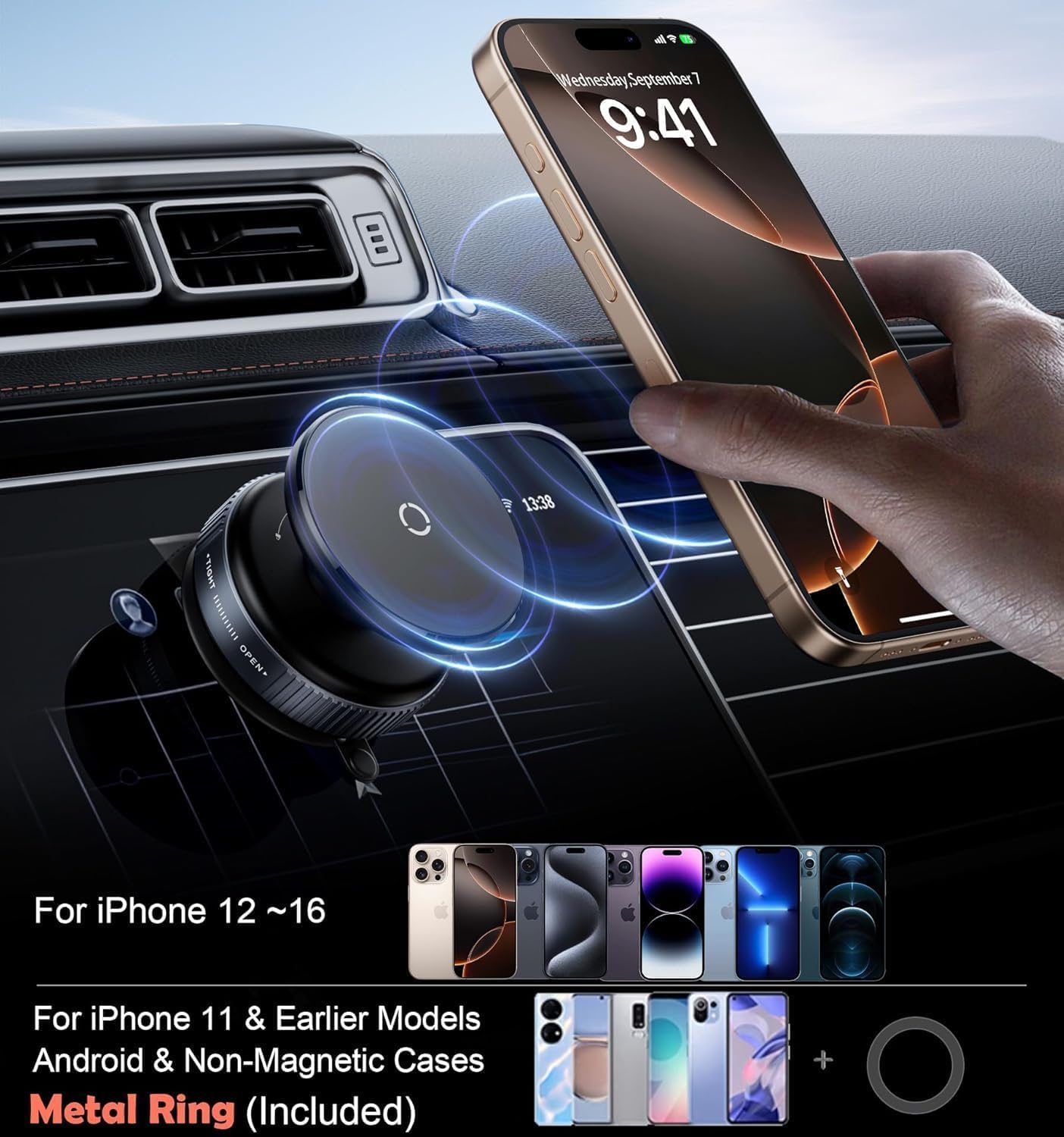 Vacuum Magnetic Suction Phone Holder