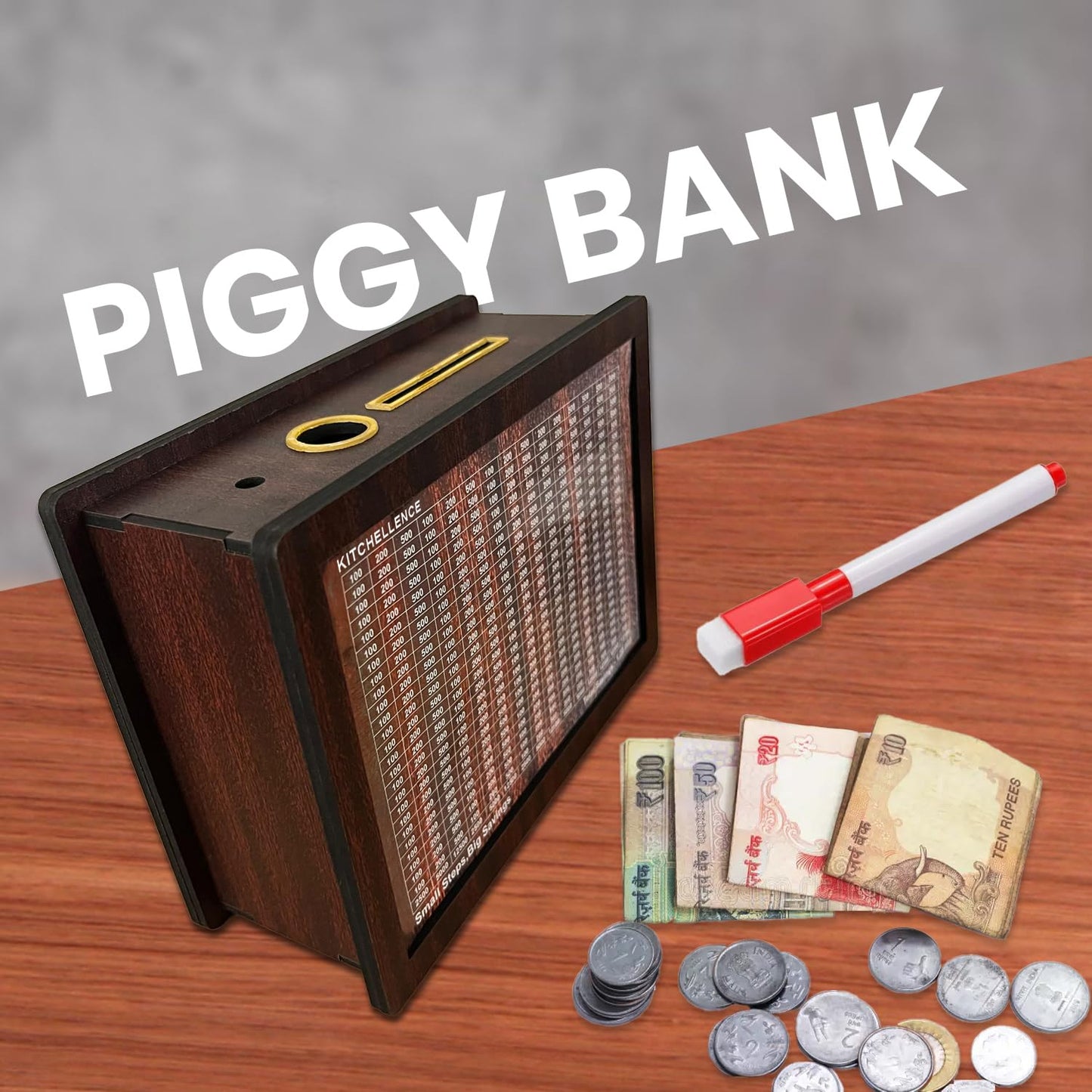 Savings Challenge Piggy Bank