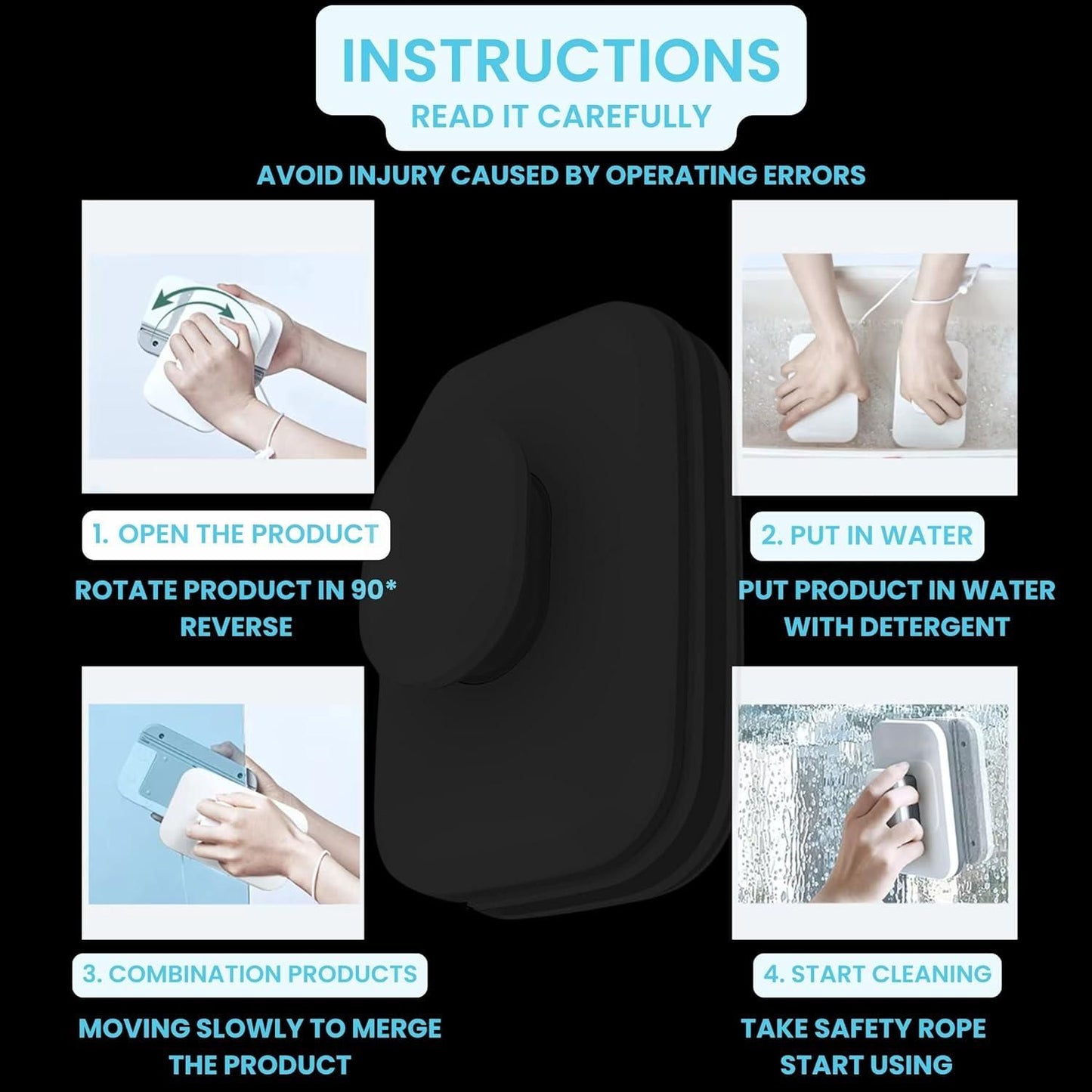 Magnetic Window Wiper Cleaner