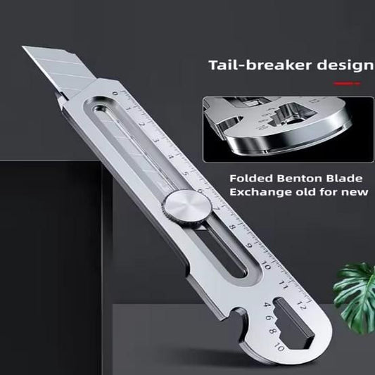 6-in-1 Multi-Tool Gadget, Stainless Steel Pocket Knife with Screwdriver, Bottle Opener for Camping Travel Accessories Outdoor Gear
