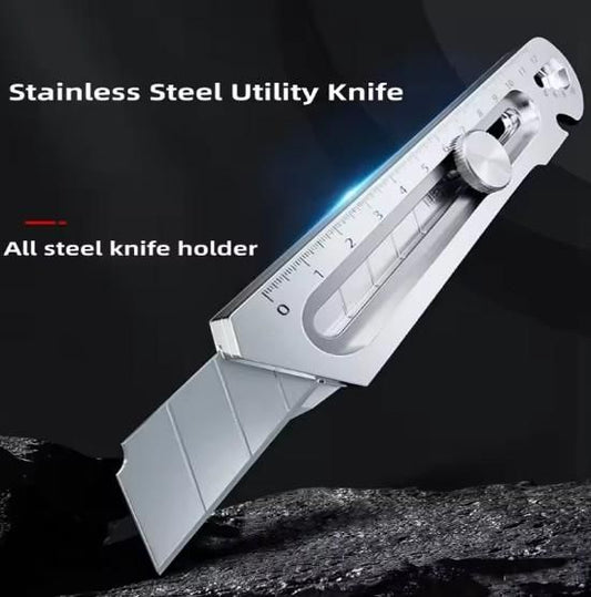 6-in-1 Multi-Tool Gadget, Stainless Steel Pocket Knife with Screwdriver, Bottle Opener for Camping Travel Accessories Outdoor Gear