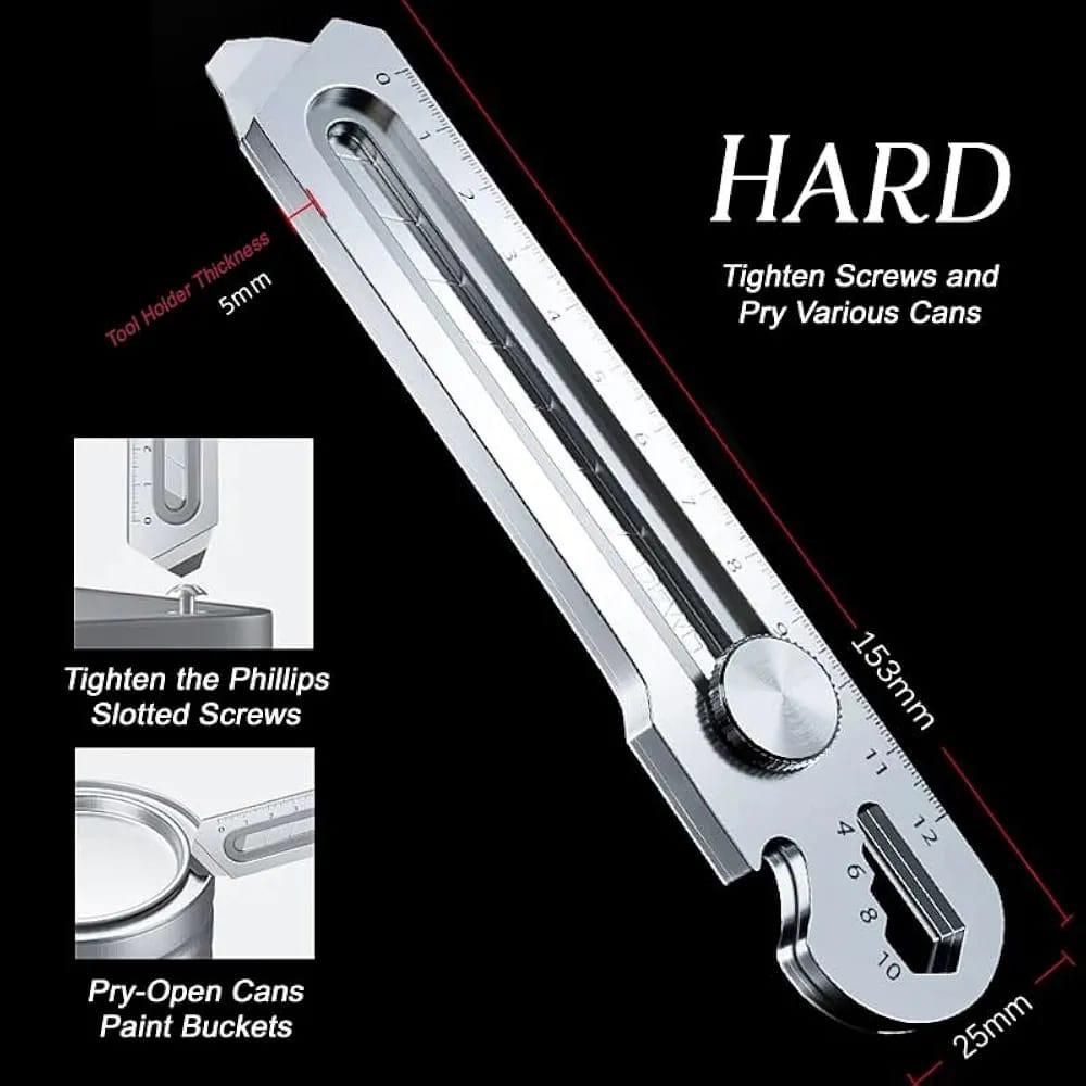 6-in-1 Multi-Tool Gadget, Stainless Steel Pocket Knife with Screwdriver, Bottle Opener for Camping Travel Accessories Outdoor Gear
