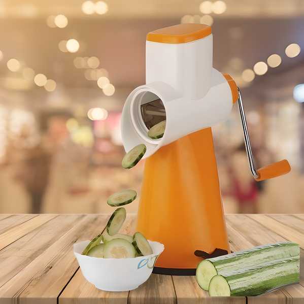 Home Turf 4 in 1 Drum Grater Shredder Slicer for Vegetable, Fruits, Chocolate, Dry Fruits, Salad Maker