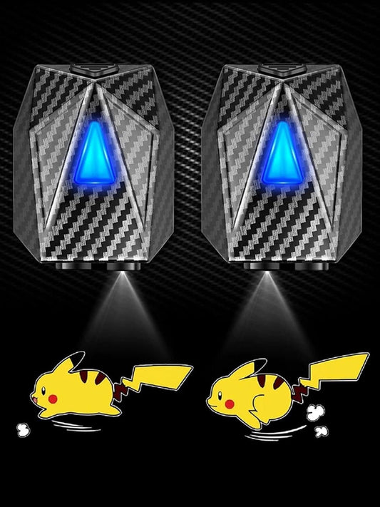 Automaze Wireless Car Welcome Logo Shadow Projector Ghost Lights Kit Set of 2 for All Cars Shadow Light Of Car